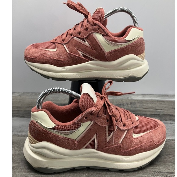 New Balance Shoes - New Balance 57/40 Pink Suede Mesh Lifestyle Sneakers W5740HG1 Womens 6.5